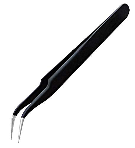 ESD Anti static Precision Electronics Tweezers tools Kit,Non Magnetic Multi-standard Stainless Steel Tweezer Set for Electronics Jewelry-making Repairing,cell phone repair,2pack (ESD-14 and ESD-15)