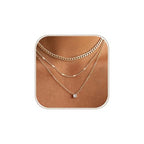 Coshilta Layered Gold Necklaces for Women, 14K Plated Gold Sterling Silver Plated Dainty Pendant Necklace Set with Cubic Zirconia,Stackable Chain Choker,Trendy Personalized Jewelry Gift Non Tarnish - style: C-N0548-CZ