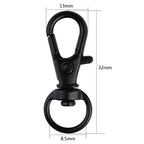 50 pcs Swivel Clasps Lanyard Snap Hook,cnomg Metal Swivel Lanyard Snap Hook Lobster Claw Clasp (Black) - color: Black, size: 1.2 inches
