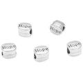20pcs Hope Bead Large Hole Loose Beads (4.5mm Hole) Antique Silver Metal Spacer for DIY Craft Jewelry Making MEC-C3 - size: Hope Bead