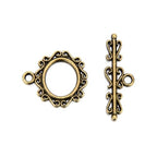 Adabele 20 Sets S Pattern Toggle Clasp 22mm (0.87 Inch) Large T-Bar Closure Tarnish Resistant Antique Bronze for Necklace Bracelet Craft Jewelry Making MC-AF52 - size: 22mm S Pattern Toggle