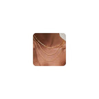 3PCS Gold Necklaces for Women,Chunky Statement Gold Plated Necklace Stack Layered Sterling Silver Herringbone Chains for Women Dainty Trendy Silver Chains Stacked Jewelry Gifts - color: gold beaded necklace set