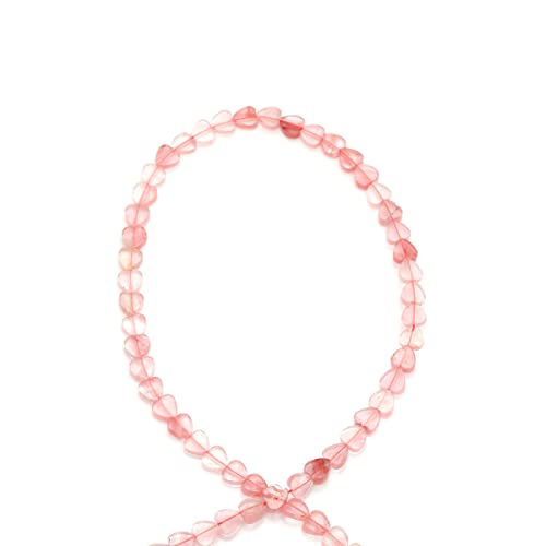 6mm Natural Watermelon Red Stone Beads Heart Shape Cute Fine Gems Spacer Beads Fit Jewelry Making DIY Exquisite Necklace Bracelet Accessory - color: Watermelon Red