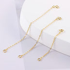 3 Pcs 925 Sterling Silver Necklace Extenders for Women Durable Strong Removable Necklace Bracelet Anklet Extension Jewelry Making Chains - color: 2 3 4 Inch, Gold