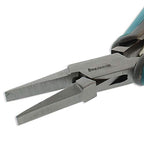 The Beadsmith Simply Modern Flat Nose Pliers, 4.5 inches (114mm) with polished steel head, PVC grip handles and double-leaf springs, tool for jewelry making - size: Flat Nose