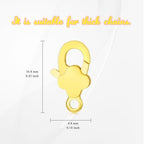 14K Yellow Gold Jewelry Clasp Necklace Extender Clasp Bracelet Extension Connector for DIY Necklace Bracelet Anklet Jewelry Making, 14K Gold Clasp for DIY Jewelry Making (Style 7) - style: Style 7