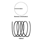 Aluminum Wire, 100 Feet 12 Gauge Bendable Anodized Metal Wire for Sculpting and Jewelry Making - size: 2mm, style: Black