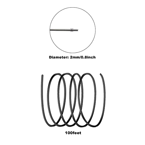Aluminum Wire, 100 Feet 12 Gauge Bendable Anodized Metal Wire for Sculpting and Jewelry Making - size: 2mm, style: Black