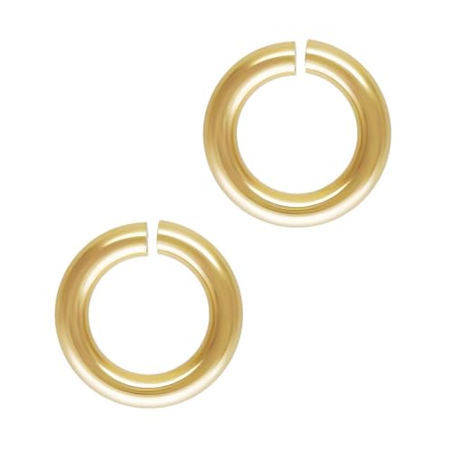 20pcs Adabele Real 1/20 14K Gold Filled Open Jump Rings 4mm (0.16 Inch) Small O Ring Connector (0.8mm/20 Gauge) for DIY Craft Jewelry Making JK6-C4 - color: 14K Gold Filled, size: 4mm (0.16 inch) - 20pcs