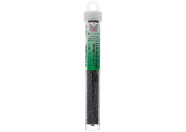 Miyuki Seed Bead 11/0 APX. 22 - g OP. Black Picasso Japanese Glass Seed Beads - color: Black Picasso