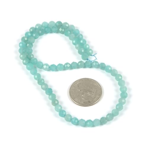 6mm Peruvian Amazonite Faceted Gemstone Round Loose Beads Strand 15.5-16" DIY Jewelry Making - color: Peruvian Amazonite