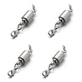 Zpsolution Screw Locking Magnetic Necklace Clasps Safety Magnetic Jewelry Clasps and Closures 6mm Silver - color: Silver