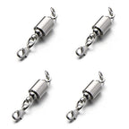 Zpsolution Screw Locking Magnetic Necklace Clasps Safety Magnetic Jewelry Clasps and Closures 6mm Silver - color: Silver