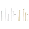 Craftdady 640Pcs Stainless Steel Open Eyepins Flat Headpins Ball Head Pins 2 Colors Metal Wire Needle Pin Set for Earring Pendant Jewelry Necklace Bracelet Making, 21 Gauge - color: 2 Colors, Mixed Pins