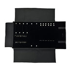 UnionPlus Velvet Travel Jewelry Case Roll Bag for Necklaces Brackets Earrings Rings, Black - color: Black Multi, size: Medium