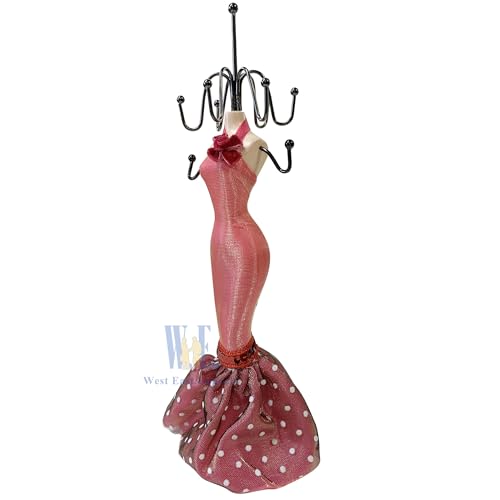 2 PCS Set Jewlery Display Shoe Ring Holder - Mannequin Necklace Display Bracelet Orgaziner (Fuchsia) - color: Fuchsia