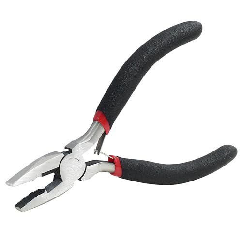 11.5cm/4.53" Wire Cutters for Jewelry Making, Precision Fine Pliers Serrated Jaw Craft Hand Tools, Small Side Cutters Serrated Jaw Micro Linesman Plier - style: Wire Cutting Pliers