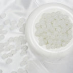 Jabrand 145pcs Glass Beads, 8mm Glass Beads for Barcelet and Jewelry Making DIY Crafts (White) - color: White