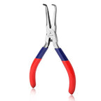 Bent Needle Nose Pliers With Serrated Jaw Mini Bent Nose Pliers With Comfort Grip Handles For Bending Wire Gripping - style: Bent Needle Nose Pliers