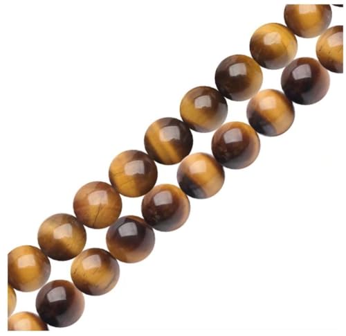 90pcs Adabele Natural Grade A Yellow Tiger Eye Healing Gemstone 4mm (0.16 inch) Small Round Beads Gem Stone Spacer for Jewelry Making GY26-4 - color: Grade a Tiger's Eye, size: 4mm (90pcs/1 Strand)
