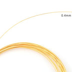 BEADIA 18K Gold Plated Wire 0.4mm 10 Meters Bead Cord for Bracelet Necklace Charm Beading Jewelry Making Findings - size: 0.4mm, style: 18K Gold
