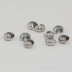 100pcs 4mm (0.16 Inch) Small Crimp Bead Knot Cover End Caps 18K White Gold Plated Copper Brass for DIY Craft Jewelry Making CF108-4 - color: White gold, size: 4mm (0.16 inch) - 100pcs
