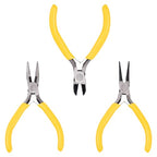 Pliers for Jewelry Making, Jewelry Pliers Set Includes Needle Nose Pliers, Round Nose Plier and Wire Cutters, Jewelry Making Tools for Jewelry Repair, Wire Wrapping, Beading and Crafts - color: Yellow