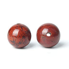 100Pcs Natural Stone 6mm Red Blood Jasper Round Loose Gemstone Energy Healing Beads Hole Size 1mm DIY Smooth Beads for Bracelet Necklace Earrings Jewelry Making - color: Blood Jasper, size: 6mm