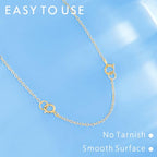 Necklace Extenders Gold 14K 925 Sterling Silver Bracelet Chain Jewelry Extension for Necklace, 4 Piece Set (1, 2, 3, 4 Inches) - color: Gold, size: 1 2 3 4 inch