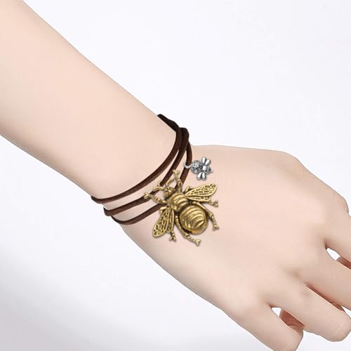 100g Alloy Bee Charm Mixed Honey Bee Pendant Charms Vintage Insect Jewelry Findings for DIY Necklace Bracelet Crafts,40-80pcs - style: Mixed Bee Charms