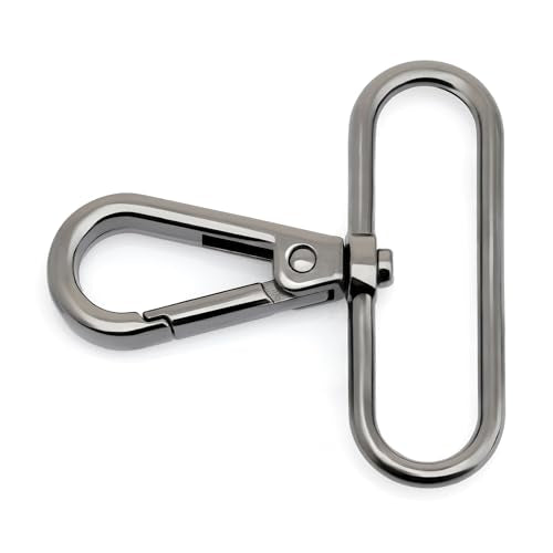 CRAFTMEMORE Snap Hook Swivel Push Gate Lobster Clasps Fashion Clips Purse Making FS10 Pack of 10 (Gunmetal, 2 Inches) - color: Gunmetal, size: 2 Inches