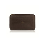 Heaven Mayhem Jewelry Travel Case – Structured Travel Organizer for Necklaces, Earrings & Rings – 8 Compartments with Soft Velvet Interior - style: Espresso Case