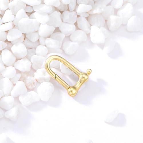 14K Gold Jewelry Clasp Necklace Extender Clasp Bracelet Extension Connector for DIY Necklace Bracelet Anklet Jewelry Making (Style 6) - size: Style 6-Yellow