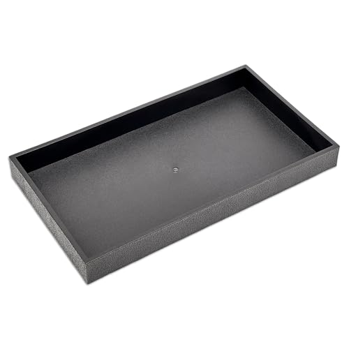 1.5" Stackable Plastic Jewelry Tray - Fit Full Size Inserts - Organizing Rings, Necklaces - Home, Drawer, or Retail - Black by The Display Guys - color: Black, size: Tray Only - 1.5" (1-Pack)
