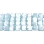 28pcs 10x13mm White Cat's Eye Cuboid Stone Gemstone Beads Semi-Precious Craft Supplies for DIY Jewelry Making - color: Cuboid10x13mm White