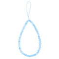 Semi-Precious Gem Stones Beaded Phone Charm Cell Phone Lanyard Wrist Strap Handmade Natural Gemstone Phone Chain string - color: Aquamarine