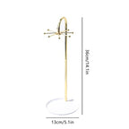 Necklace Holder, Rotating Necklace Display for Vendors, Metal Jewelry Display Stand, Hanging Pandent Chain Tower Rack with 8 Hooks