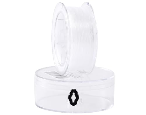 KONMAY Clear Fishing Wire, 65Yards 0.6mm Monofilament Nylon Fishing Line, Invisible Craft String Thread for Hanging Ornaments, Decorations, Crafting, Balloon Arch, Beading and Jewelry Making - size: 0.6mm