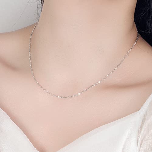 Dankadi Italian 925 Sterling Silver Necklace For Women 0.9mm Box Chain 1.3mm Rolo Chain O-Chain Lobster Claw Clasp - Pendant Chain - 16 "18" 20 "22" 24 "26" Jewelry Gift - color: O - Chain, size: 26 inches