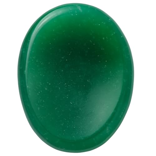 Green Aventurine Worry Stone – Genuine Polished Palm & Thumb Stone for Luck, Heart Chakra & Travel Mindfulness Gift - color: Green Aventurine