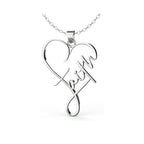 Yocoyee Stainless Steel Faith Pendant Necklace Heart Shaped Word Letter Faith Positive Encouragement Memorial Necklace Gift for Women Friends - color: Silver