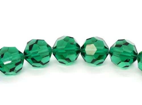 100pcs Adabele Austrian 4mm (0.16 Inch) Small Faceted Loose Round Crystal Beads Emerald Green Compatible with 5000 Swarovski Crystals Preciosa SS2R-424 - color: Emerald Green, size: 4mm Small (100pcs)