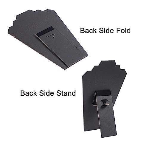 4Pcs/Set Necklace Display Stand for Selling, Earring Necklace Jewelry Set Easel Display Rack,Covered Soft Velvet with Cardboard Easel Necklace Display - color: Black Velvet, size: 4pcs Design 2