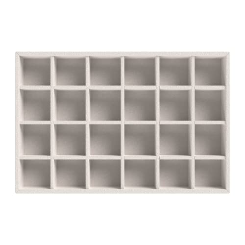 ClosetMaid Jewelry Trays, Set of 3, Stackable, Soft Velvet, Accessory Organizer for Earrings, Necklaces, Watches, Bracelets, Rings, Light Grey