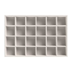 ClosetMaid Jewelry Trays, Set of 3, Stackable, Soft Velvet, Accessory Organizer for Earrings, Necklaces, Watches, Bracelets, Rings, Light Grey
