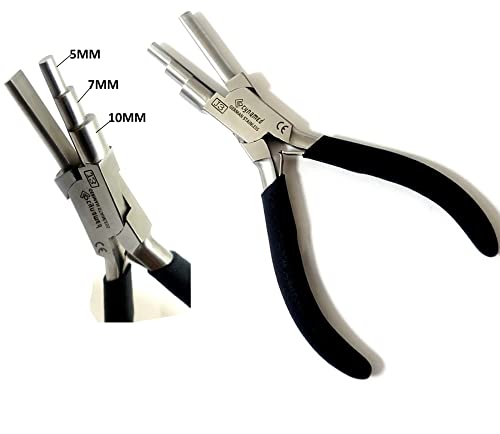 German Heavy Duty Bail Making Pliers - 6 in 1 Wire Looping Pliers, Big & Small Sizes (13, 16, 20 & 5, 7, 10MM), Anti Slip Comfort Grip Handle - style: LARGE 13,16,& 20MM