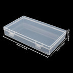 4 Pack Rectangular Clear Plastic Storage Containers Box with Hinged Lid for Beads and Other Small Craft Items (7.87 x 4.72 x 1.38 inch) - size: 7.87 x 4.72 x 1.38 inch