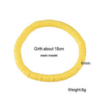 12pcs Friendship Bracelets Beaded Bracelets Heishi Bracelet Cute Bracelets Stack Vinyl Clay Disc Bead Surfer Stretch Summer Beach Bracelets For Women Preppy Bracelets - color: B