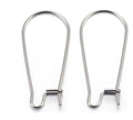 Adabele 50pcs 316 Grade Surgical Stainless Steel Hypoallergenic Earring Hooks, 36mm Kidney Ear Wire, 20 Gauge, Stainless Steel Gray - size: 36mm (1.42 inch) Long