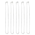 5pcs 925 Sterling Silver 1.2MM Snake Chain Necklace for Women DIY Jewelry Making 18 Inch